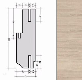 Коробка прямая телескопическая Престиж с уплотнителем для дверей Profil Doors серия X Капучино Мелинга